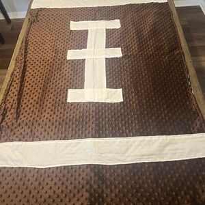 Handmade Football-Themed LA chargers baby blanket